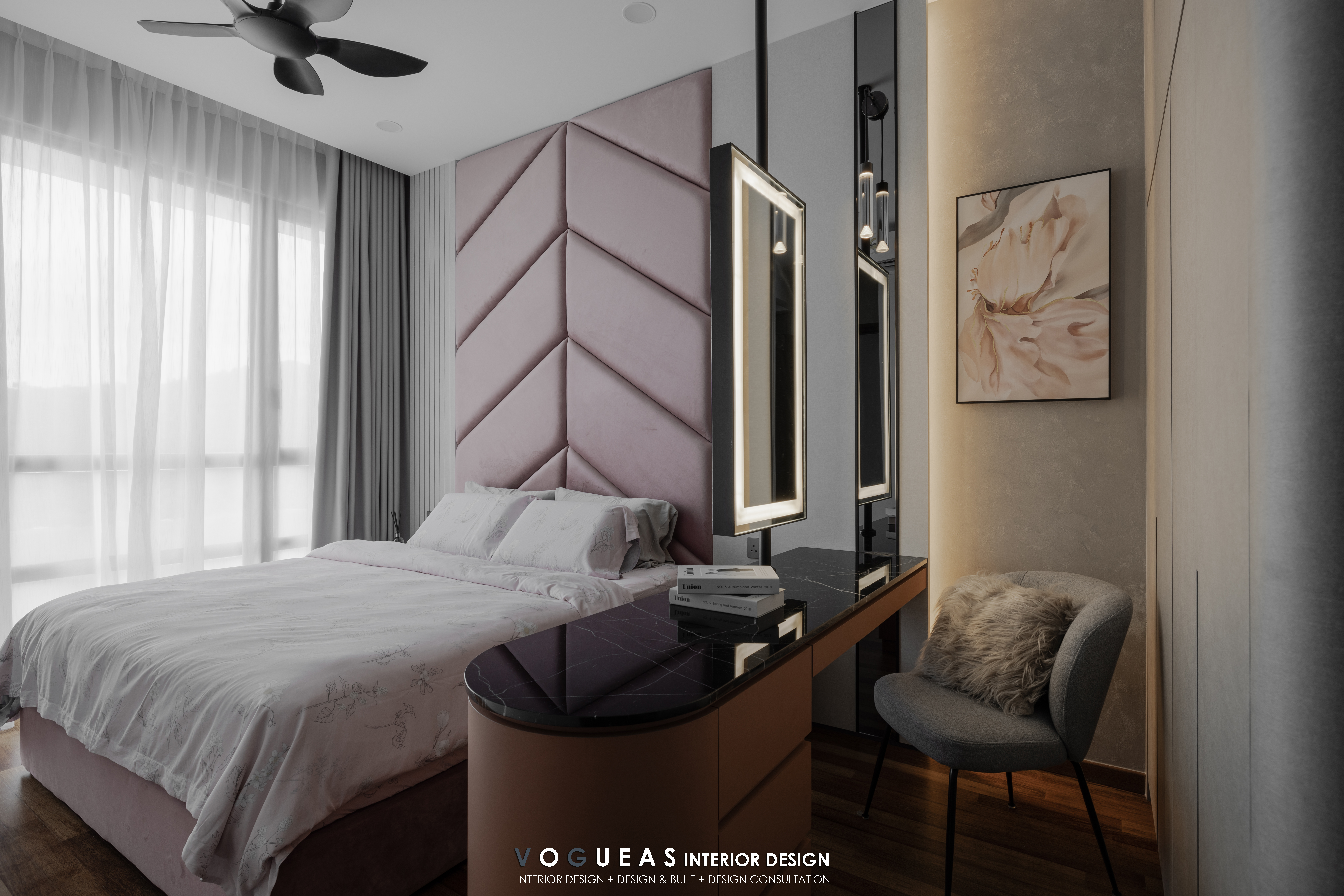bedroom interior - Queens Residence Condo, Interior design by Vogueas